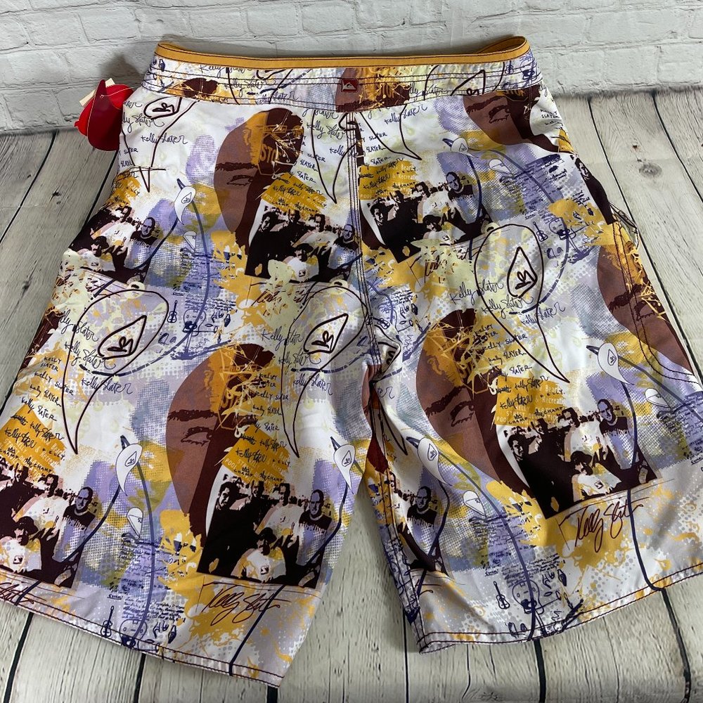 NWT VINTAGE 90'S QUICKSILVER KELLY SLATER MEN'S HYBRID BOARD SHORTS SIZE 32 - Picture 8 of 16